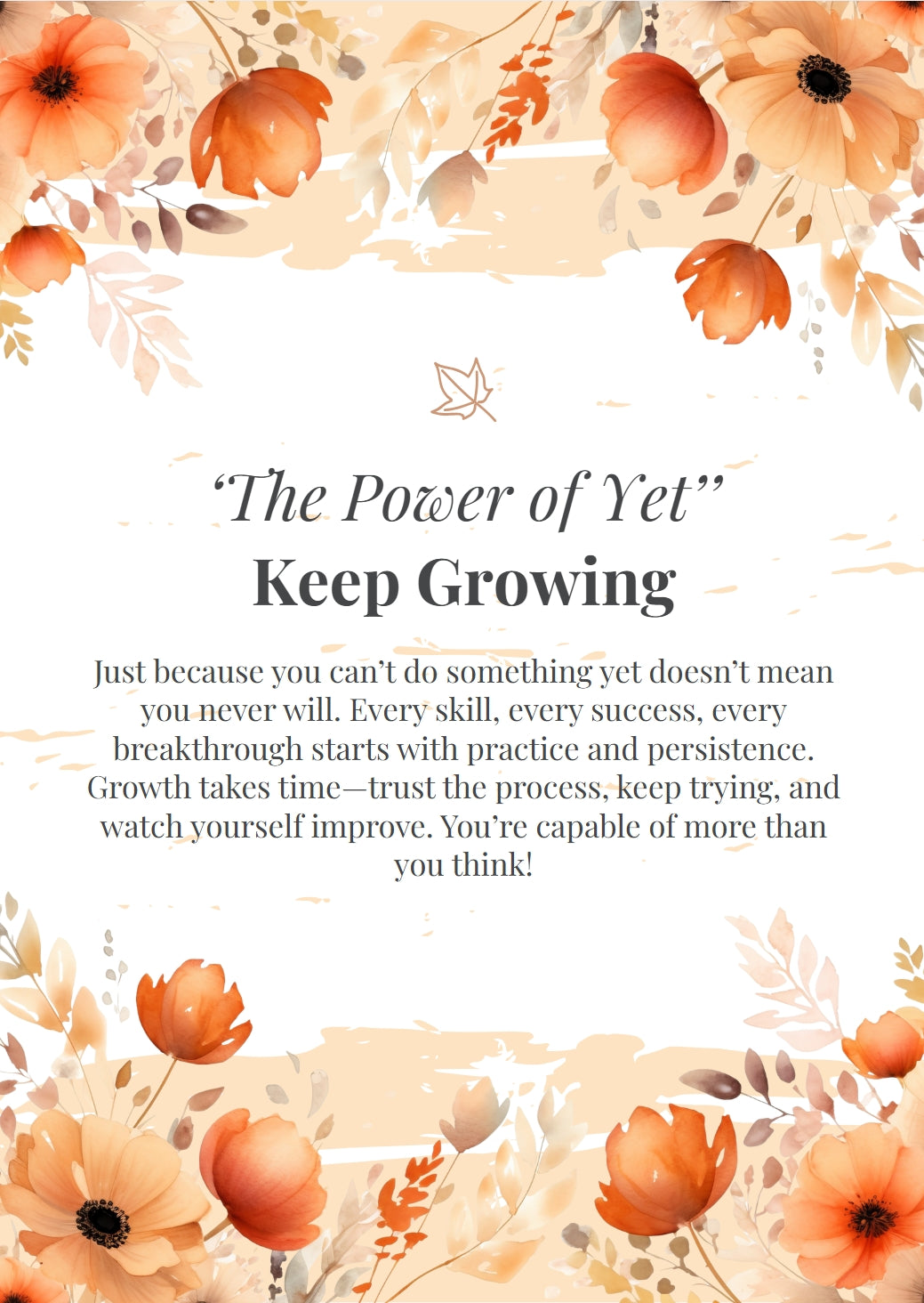 Mindset Affirmation Cards for Kids and Teens