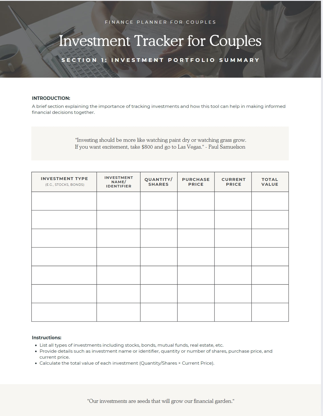Finance Planner for Couples