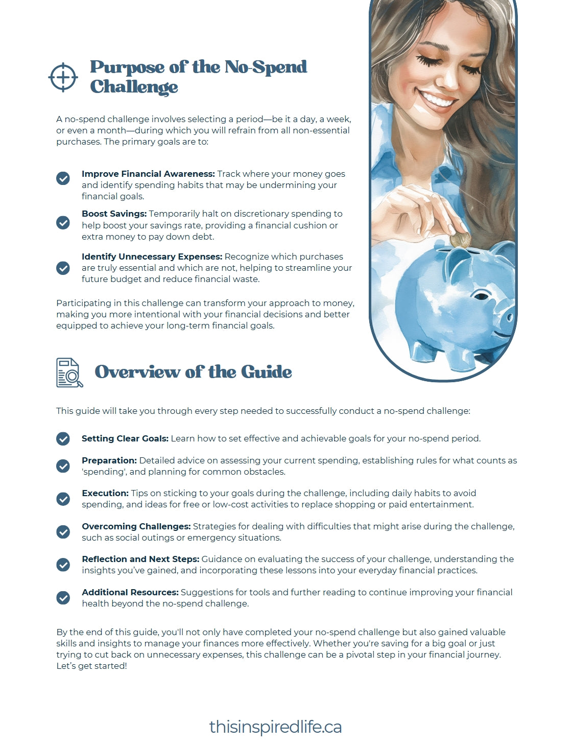 The No-Spend Challenge Workbook