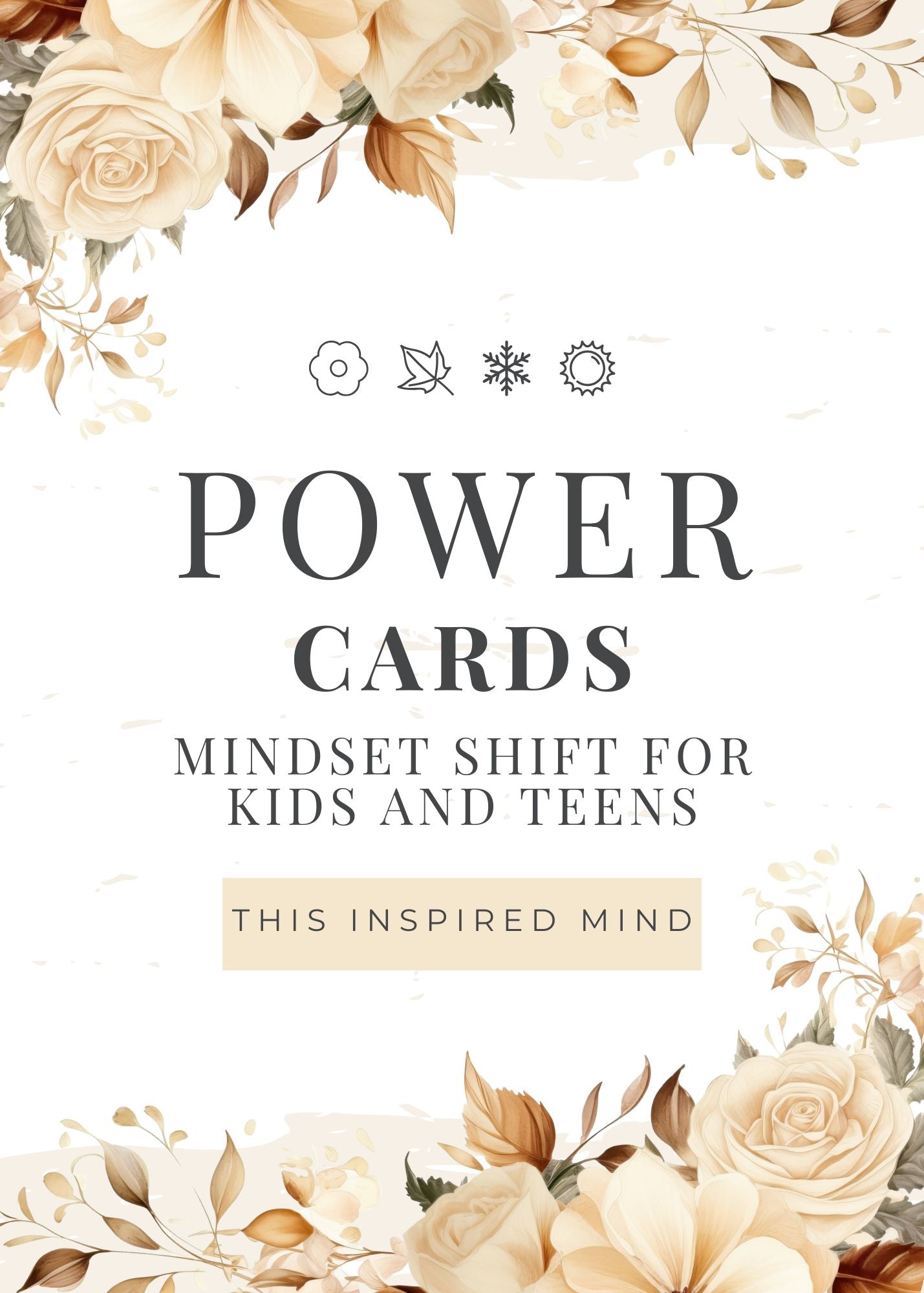 Mindset Affirmation Cards for Kids and Teens