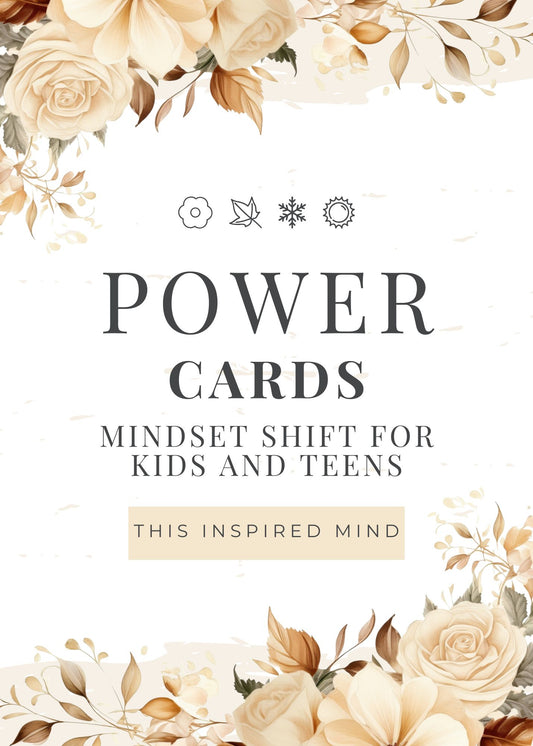 Mindset Affirmation Cards for Kids and Teens